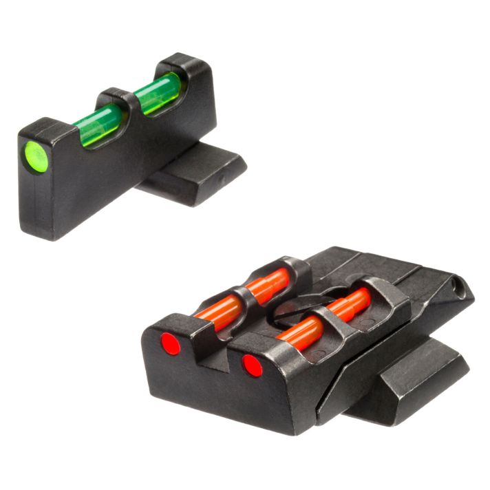 HiViz SWMPE21 Adjustable Sight Set S&W M&P Green Fiber Optic Front Sight-Orange Fiber Optic Rear Sight