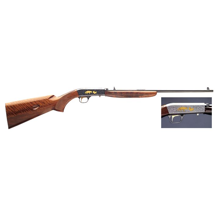 Browning 021003102 SA-22 Takedown 22 LR 10+1 19.30" Polished Blued/ 19.30" Light Sporter Barrel, Satin Gray Engraved with 24K Gold Receiver, Gloss American Walnut Stock, Right Hand