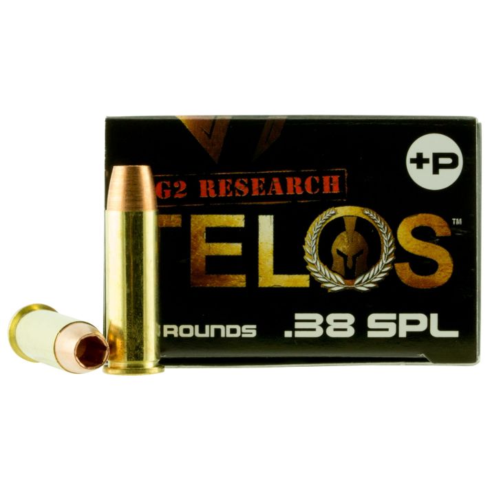 G2 Research G00618 Telos38Special+P 105gr Fracturing Copper Hollow Point 20 Per Box/25 Case