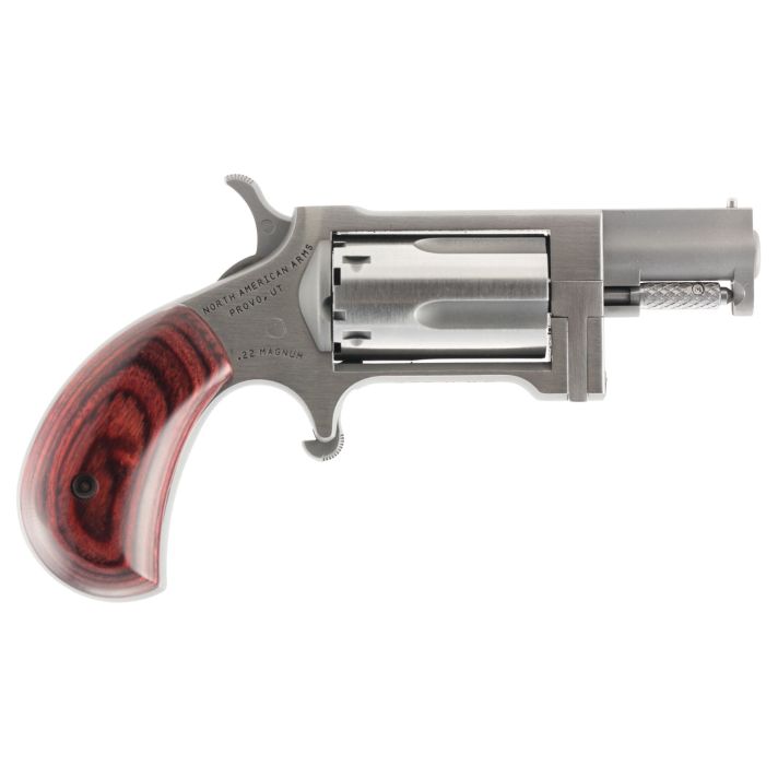 North American Arms SW Sidewinder22 WMR 5rd 1.50" Barrel, Overall Stainless Steel Finish & Rosewood Birdshead Grip