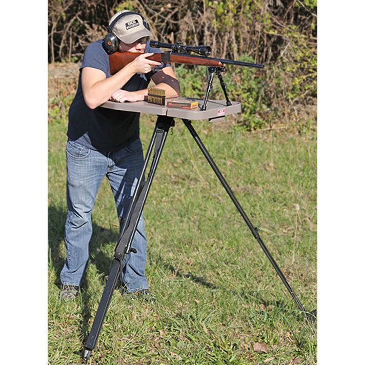 MTM Case-Gard HLST Hi-Low Shooting Table Black/FDE 18"-55" High