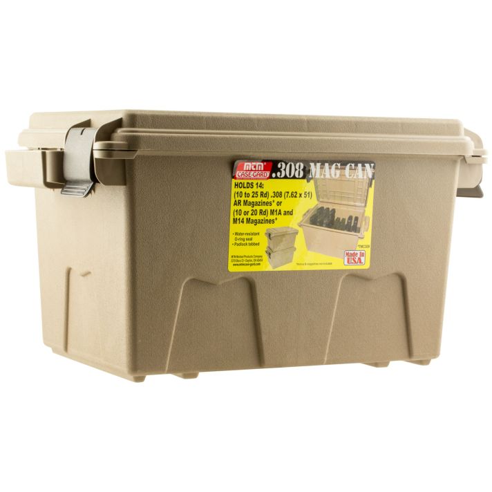 MTM Case-Gard TMC308 Tactical Mag CanFlat Dark Earth Polymer 308 Win 7.62x51mm NATO Fits AR-Platform