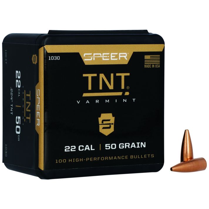 Speer 1030 TNT22Cal 50gr Jacketed Hollow Point 100 Per Box/5 Case