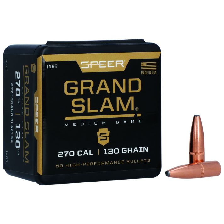 Speer 1465 Grand Slam270Cal 130gr Soft Point 50 Per Box/5 Case