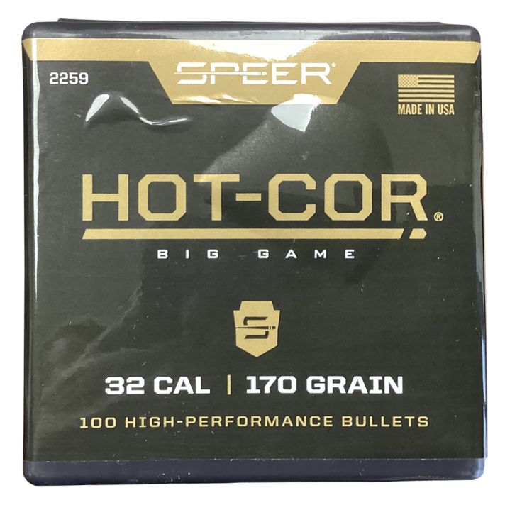 Speer 2259 Hot-Cor32Cal 170gr Soft Point Flat Nose 100 Per Box/5 Case
