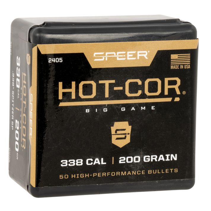 Speer 2405 Hot-Cor338Cal 200gr Spitzer Soft Point 50 Per Box/5 Case