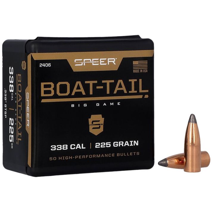 Speer 2406 Boat-Tail.338 225 gr Spitzer Boat Tail Soft Point 50