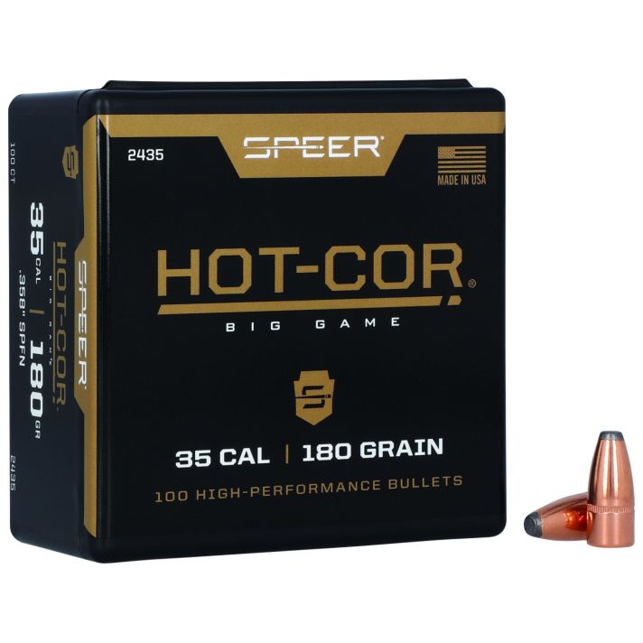 Speer 2435 Hot-Cor35Cal 180gr Spitzer Soft Point 100 Per Box/5 Case