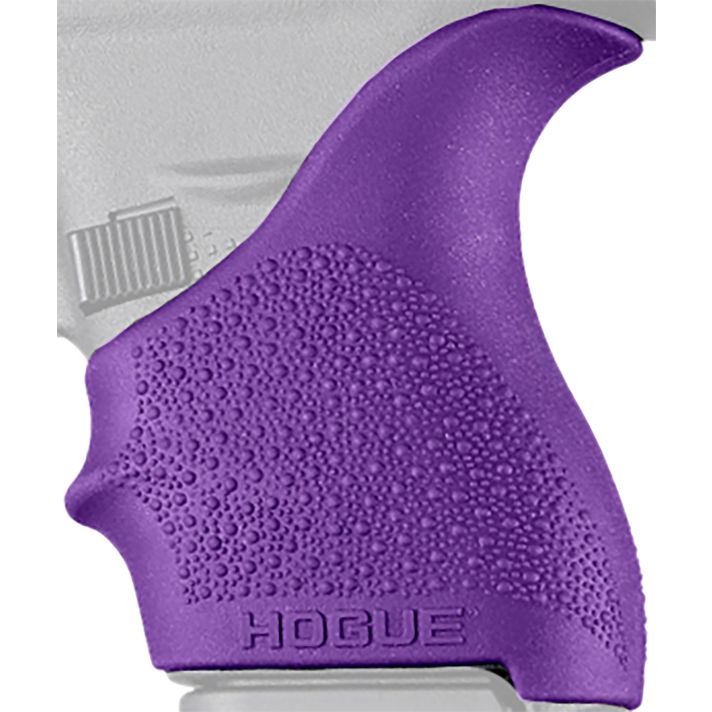 Hogue 18206 HandAll Beavertail Grip Sleeve Textured Purple Rubber for Glock 42, 43