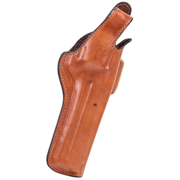 Bianchi 13652 5BHL ThumbsnapOWB Tan Leather Belt Loop Fits Ruger RedHawk Right Hand