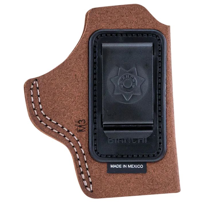 Bianchi 10380 6CIWB Tan Leather Belt Clip Fits 2" Barrels/Ruger/Colt Charter Arms Right Hand