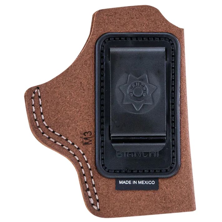 Bianchi 10382 6CIWB Size 02 Tan Leather Belt Clip Fits 3" Barrels/Ruger/Colt/Charter Arms Right Hand