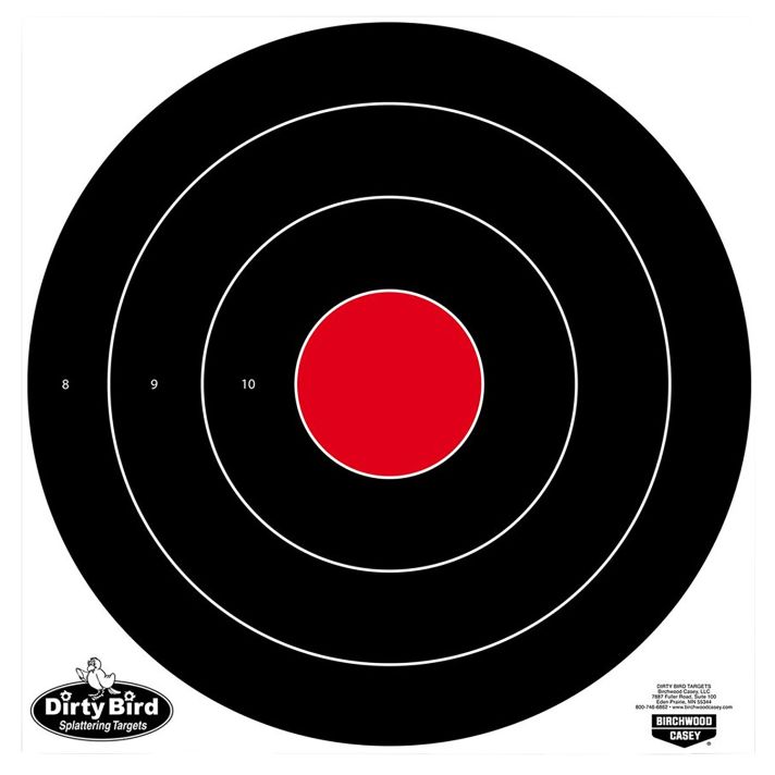 Birchwood Casey 35185 Dirty Bird17.25" Bullseye Tagboard Hanging Black/White 5 Pack