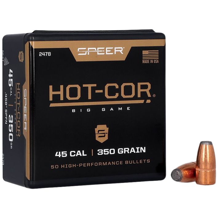 Speer 2478 Hot-Cor45Cal 350gr Soft Point Flat Nose 50 Per Box/5 Case