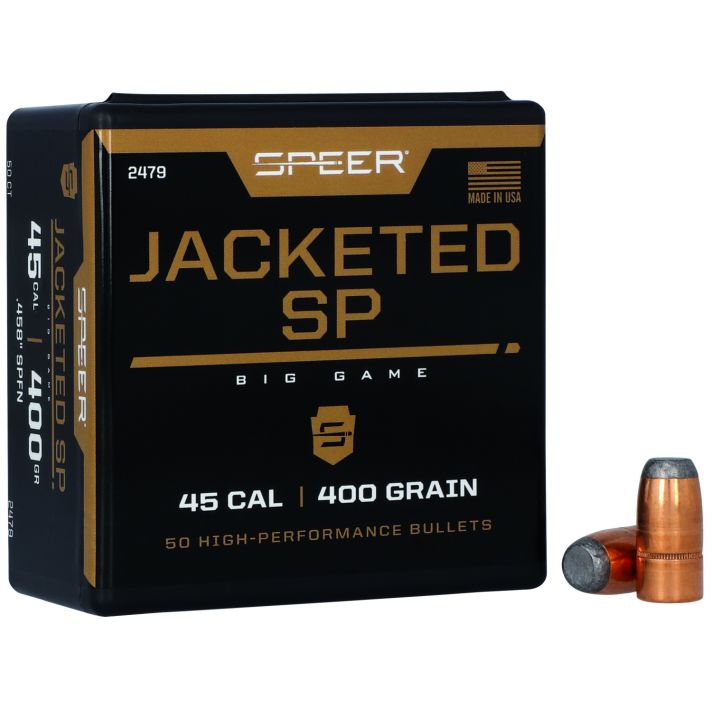 Speer 2479 Hot-Cor45Cal 400gr Soft Point Flat Nose 50 Per Box/5 Case