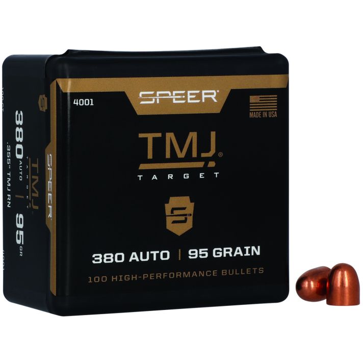 Speer 4001 TMJ380ACP 95gr Total Metal Jacket 100 Per Box/5 Case