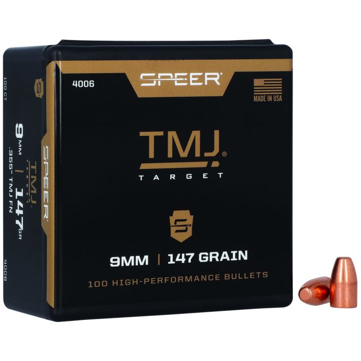 Speer 4006 TMJ9mm 147gr Total Metal Jacket 100 Per Box/5 Case