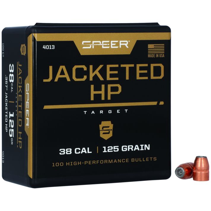 Speer 4013 Handgun38Cal 125gr Jacketed Hollow Point 100 Per Box/5 Case