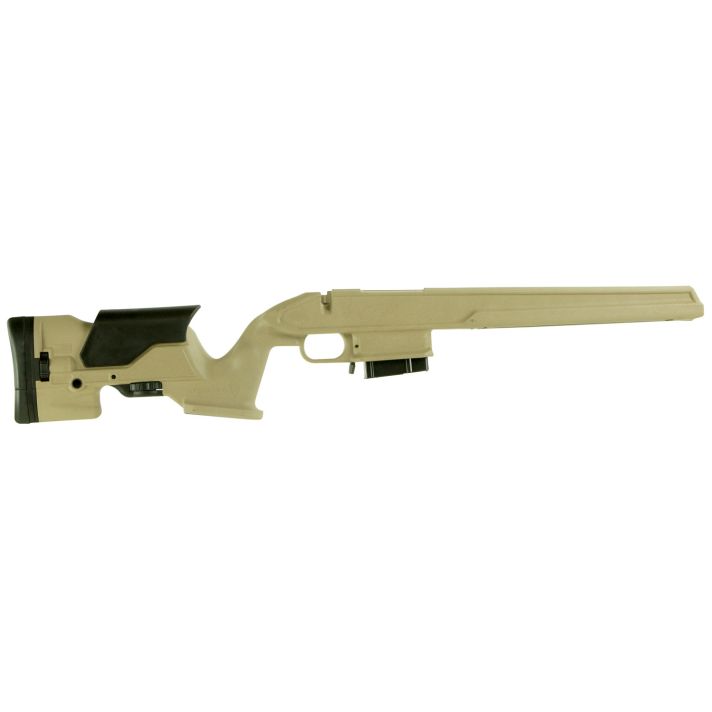 Archangel AA1500DT Precision StockDesert Tan Synthetic Fixed with Adjustable Cheek Riser for Weatherby Vanguard; Howa 1500