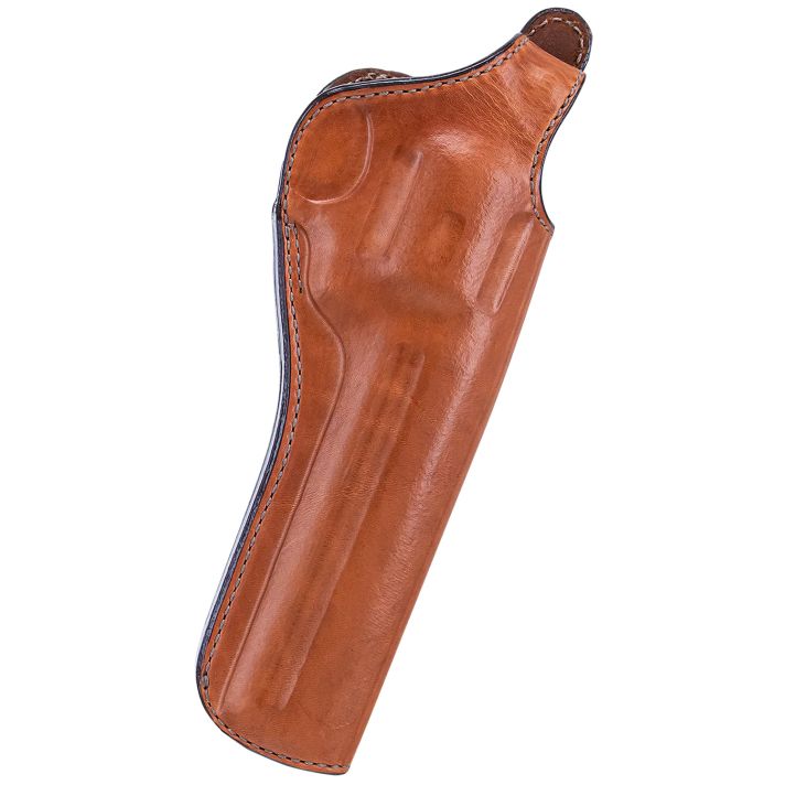 Bianchi 12680 111 Cyclone Belt Holster Size 05 OWB Open Bottom Style made of Leather with Tan Finish, Strongside/Crossdraw & Belt Loop Mount Type fits 6" Barrel S&W K-Frame for Right Hand