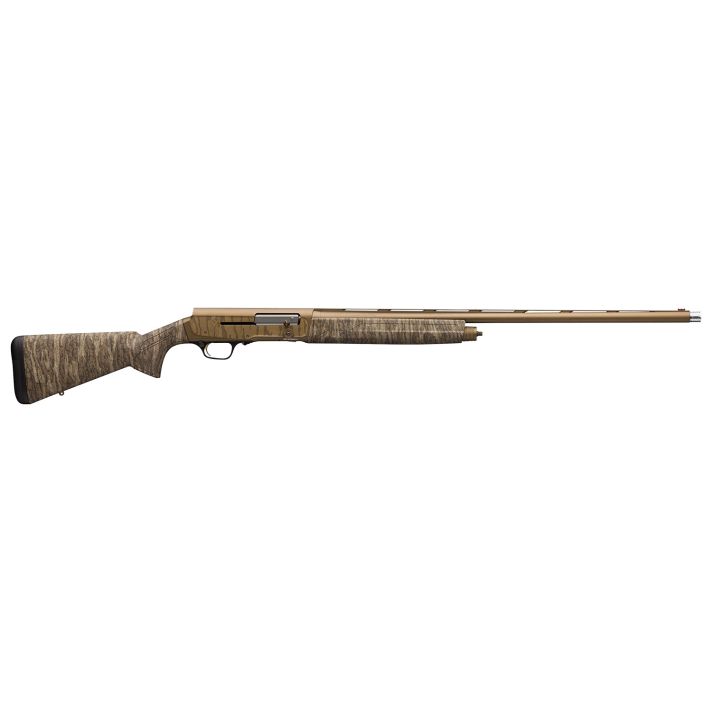 Browning 0118472004 A5 Wicked Wing 12 Gauge with 28" Barrel, 3.5" Chamber, 4+1 Capacity, Burnt Bronze Cerakote Metal Finish & Mossy Oak Bottomland Synthetic Stock Right Hand (Full Size)