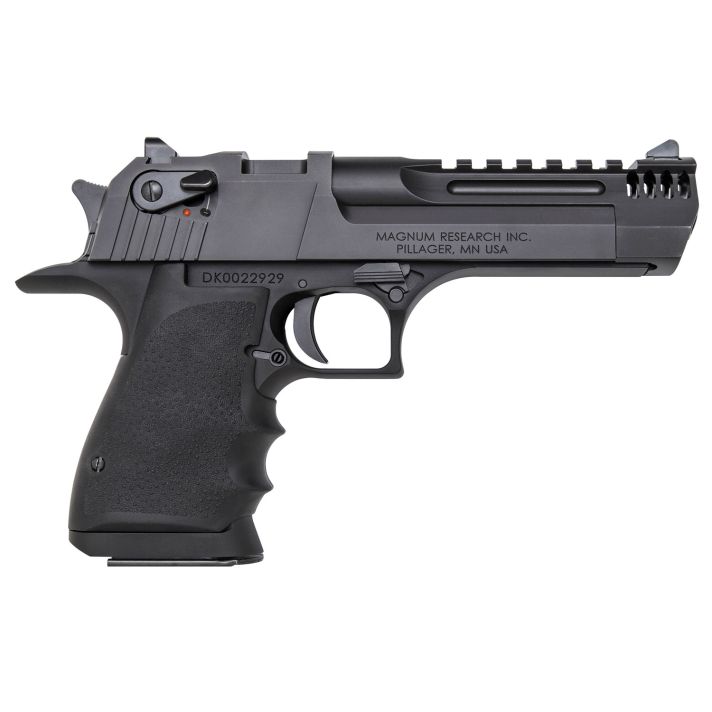 Magnum Research DE357L5IMB Desert Eagle L5 357 Mag 5" with Muzzle Brake 9+1 Black Hardcoat Anodized Aluminum Frame Black Carbon Steel Slide Black Hogue Wraparound Rubber Grip