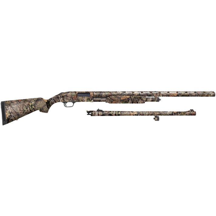 Mossberg 52282 500 Combo 12 Gauge 3" 5+1 Overall Mossy Oak Break-Up Country 28" Vent Rib/24" Slugster Barrels, Steel Receiver, Dual Extractors, Fixed Synthetic Stock, Includes Accu-Set Choke