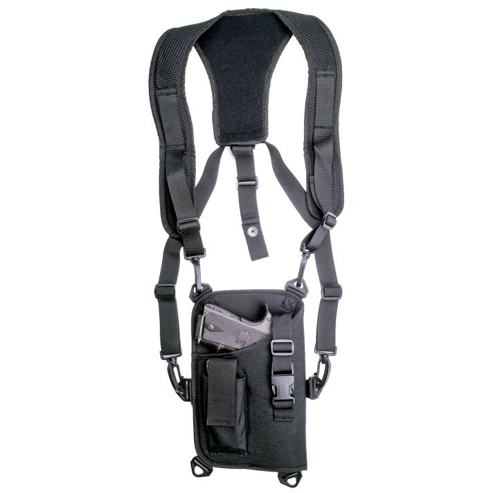 GrovTec US Inc GTHL14905R Trail PackShoulder Black 1000D Nylon Harness Fits Large Semi-Auto Fits 4.50-5" Barrel Right Hand