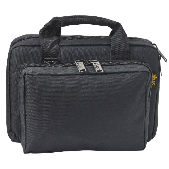 US PeaceKeeper P21105 Mini Range Bag Water Resistant Black 600D Polyester with 8 Mag Pockets, Lockable Zippers & Wraparound Handles 12.75" L x 8.75" H x 3" D Exterior Dimensions