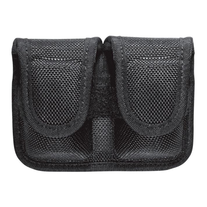 Bianchi 17400 7301 SpeedLoader Pouch Double Black Accumold Hook & Loop Belts 2-2.25" Wide Compatible w/ 38/357