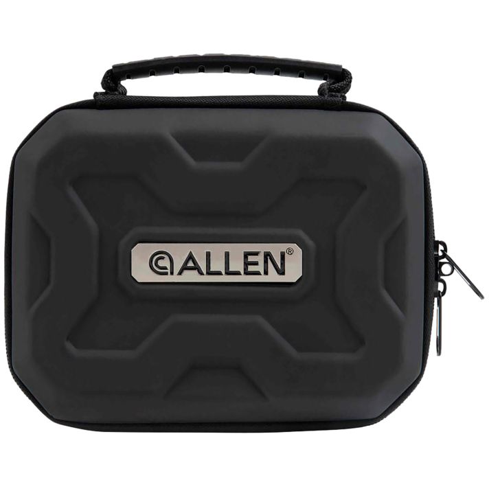 Allen 827 EXOHandgun Case Black Polymer, Molded Carry Handle, Egg Crate Foam & Lockable Zippers 7" x 5.25"