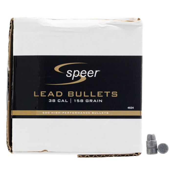 Speer 4624 Handgun38Cal 158gr Lead Semi Wadcutter 500 Per Box/1 Case