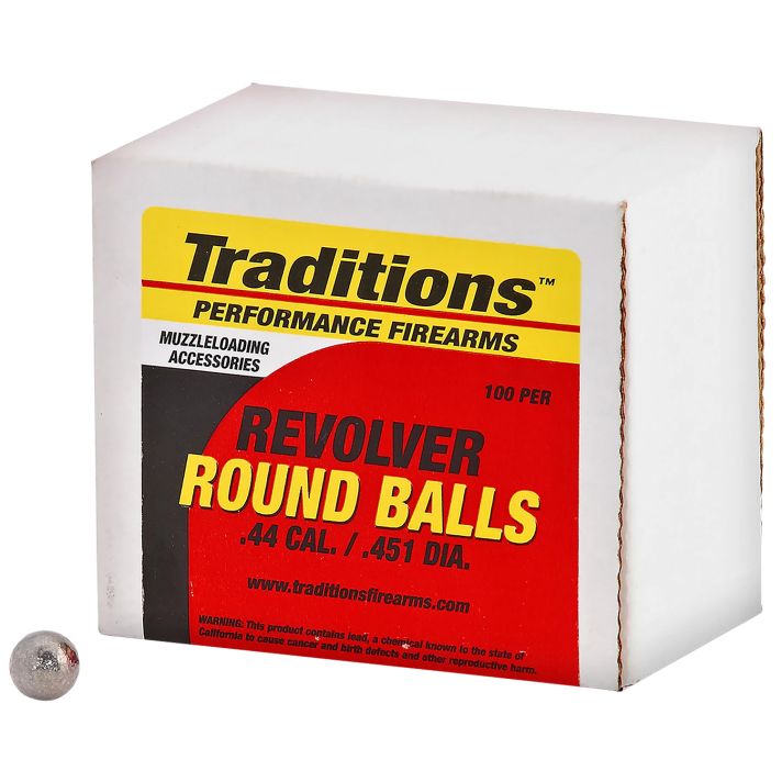 Traditions A1647 Revolver44Cal Lead Ball 140gr 100/Box