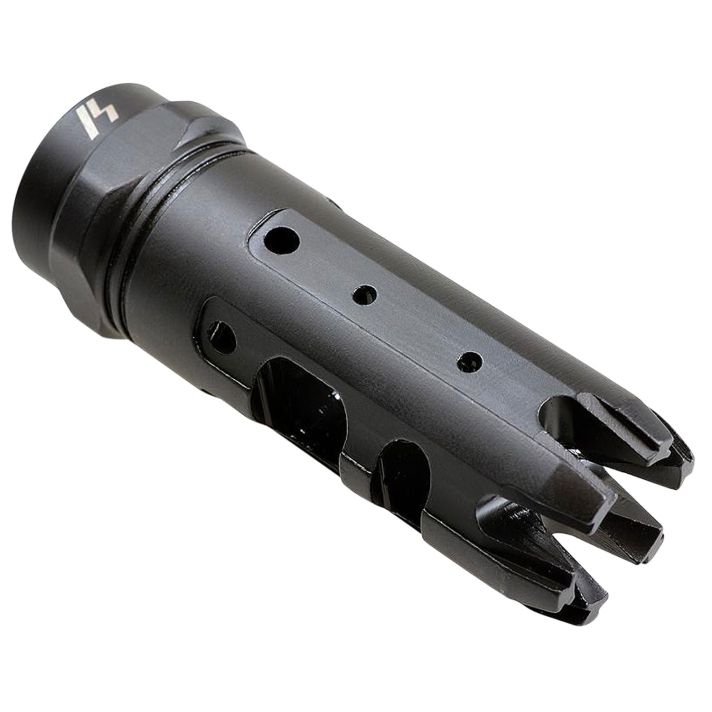 Strike Industries KINGCOMP22 King CompBlack Steel with 1/2"-28 tpi Threads, 2.62" OAL & 0.87" Diameter for 223 Rem, 5.56x45mm NATO AR-Platform