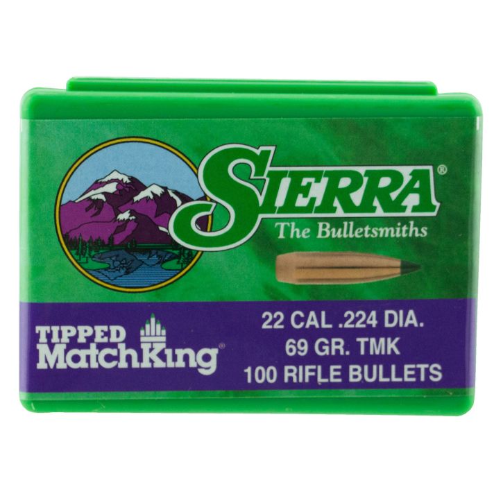 Sierra 7169 Tipped MatchKing22Cal 69gr Tipped MatchKing 100/Box