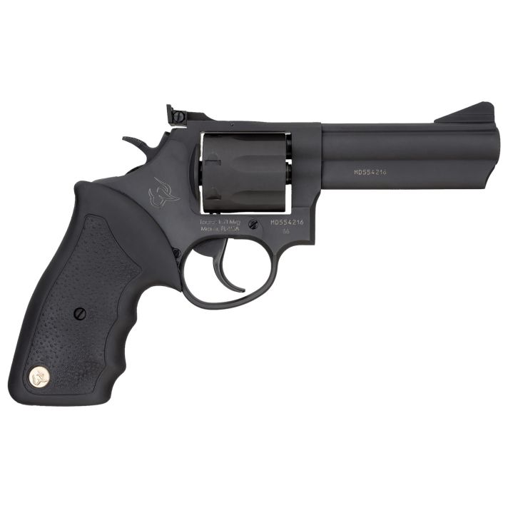 Taurus 2660041 6638 Special +P Or 357 Mag 7 Shot 4" Barrel, Matte Black Oxide Alloy Steel Cylinder/Frame, Single Action/Double Action Trigger, Rubber Grip, Transfer Bar Safety