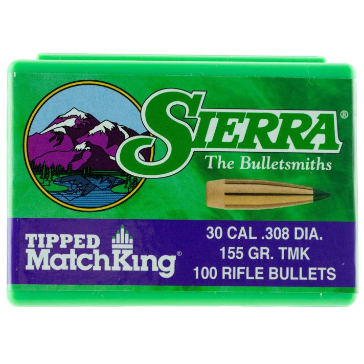 Sierra 7755 Tipped MatchKing30Cal 155gr Tipped MatchKing 100/Box