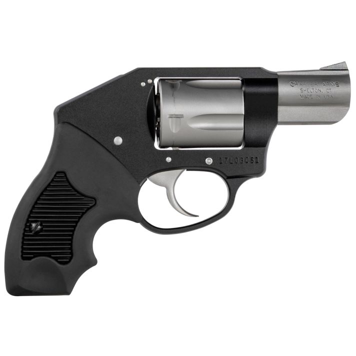 Charter Arms 53911 Off DutyCompact 38 Special, 5 Shot 2" Matte Stainless Steel Barrel & Cylinder, Black Aluminum Frame w/Black Finger Grooved Rubber Grip