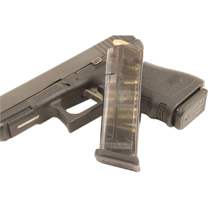 ETS Group GLK1910 Pistol Mags10rd 9mm Luger Compatible w/ Glock 26/19 Gen1-5 Clear Polymer