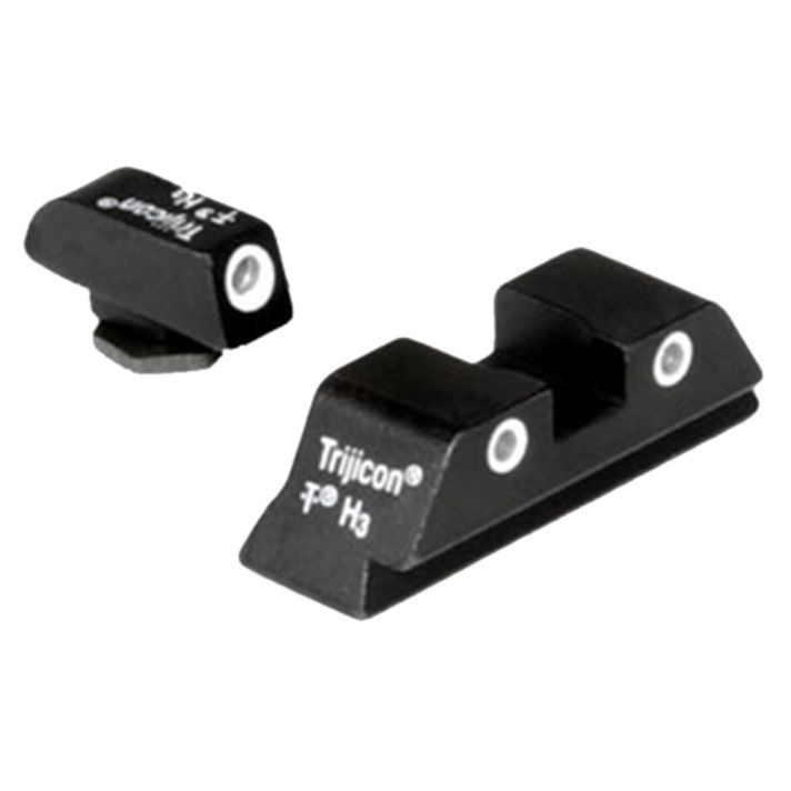 Trijicon 600227 Bright & Tough Night SightsGreen/Tritium White Outline Front Sight-Green/Tritium White Outline Rear Sight Glock 20/21 Large Frame