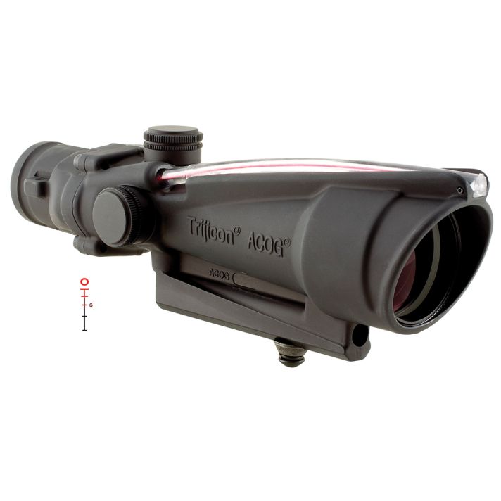 Trijicon 100136 ACOGBlack Hardcoat Anodized 3.5x35mm Illuminated Red Donut .223/5.56 BDC Reticle