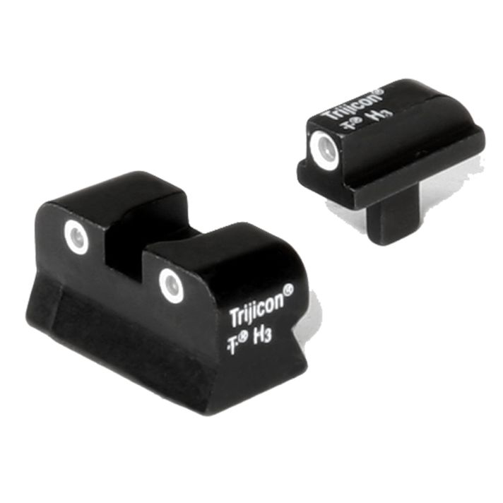Trijicon 600145 Bright & Tough Night SightsGreen/Tritium White Outline Front Sight-Green/Tritium White Outline Rear Sight Colt 1911 0.055 Tang