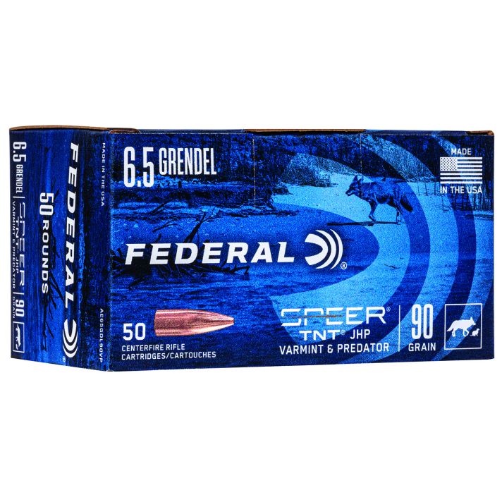 Federal AE65GDL90VP American Eagle Varmint & Predator 6.5Grendel 90gr Jacketed Hollow Point 50 Per Box/5 Case