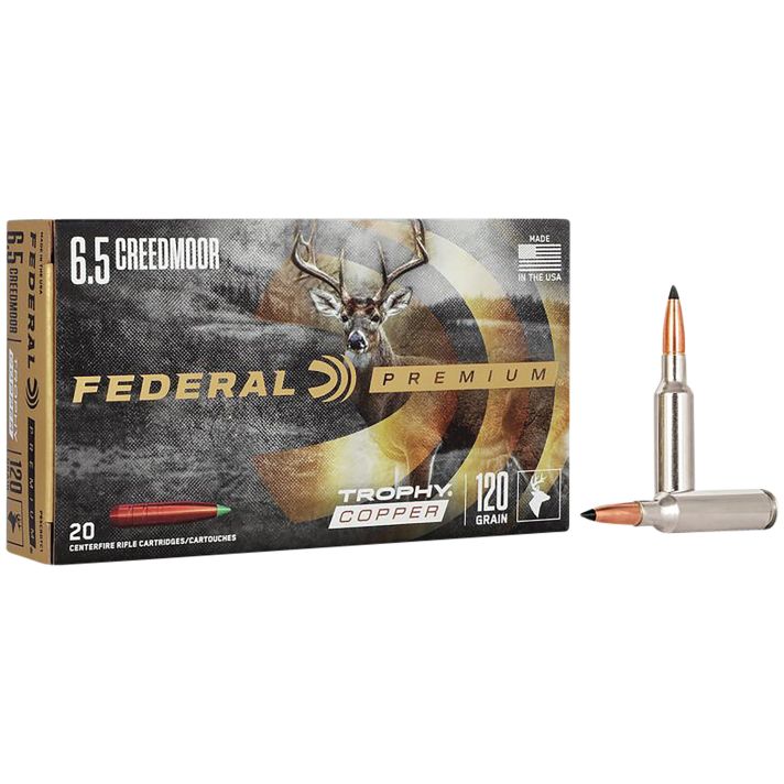 Federal P65CRDTC1 Premium6.5Creedmoor 120gr Trophy Copper 20 Per Box/10 Case