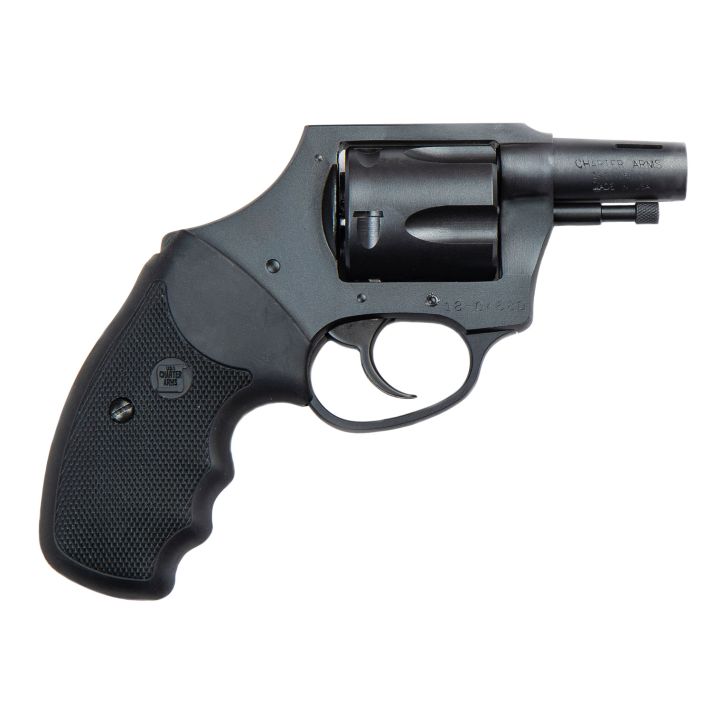 Charter Arms 64429 BoomerLarge 44 Special, 5 Shot 2" Black Nitride Ported/Tapered Steel Barrel, Black Nitride Cylinder & Frame w/Black Finger Grooved Rubber Grip