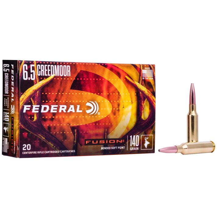 Federal F65CRDFS1 Fusion6.5Creedmoor 140gr Bonded Soft Point 20 Per Box/10 Case