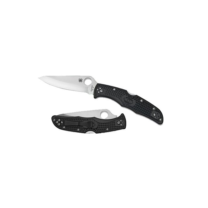 Spyderco C10PBK Endura 4 Lightweight 3.80" Folding Drop Point Plain VG-10 SS Blade/BlackTextured FRN Handle Includes Pocket Clip