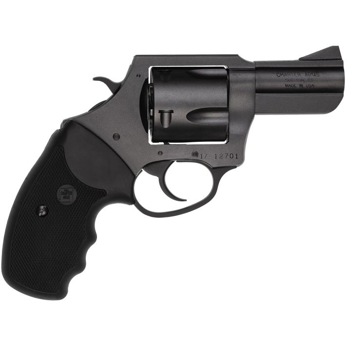 Charter Arms 64520 Pitbull45 ACP, 5 Shot 2.50" Black Nitride Steel Barrel, Cylinder & Frame w/Black Finger Grooved Rubber Grip