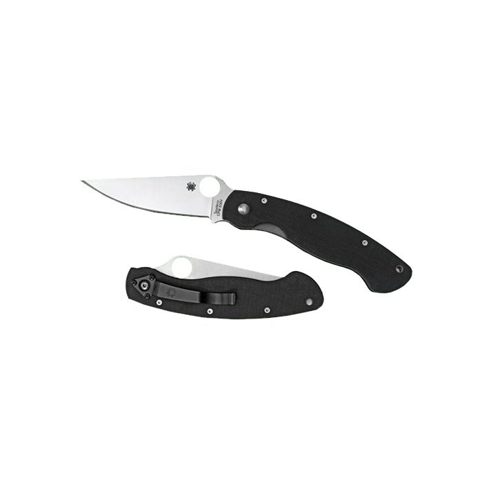 Spyderco C36GPE Military4" Folding Modified Clip Point Plain CPM S30V Stainless Steel Blade/G10 Black Handle