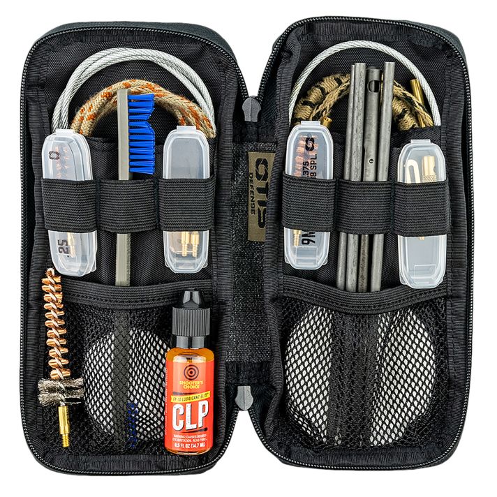 Otis FG9015569 Defender Cleaning Kit Multi-Caliber Handgun/Rifle/13 Pieces Black Nylon Case